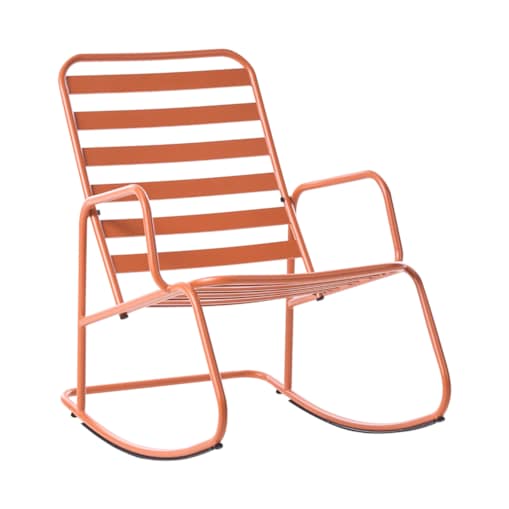 Fotel bujany ogrodowy TURI Metal Pomarańczowy