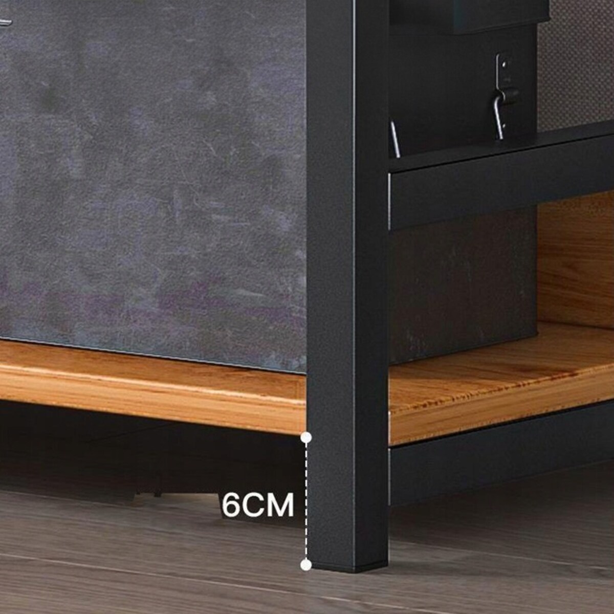 Regał na książki segregatory wysoki szafka loft metalowa industrialny 174cm