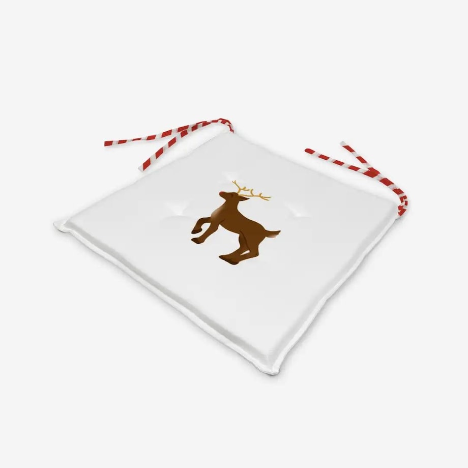 Poduszka świąteczna na krzesło - Minimalistyczny renifer
