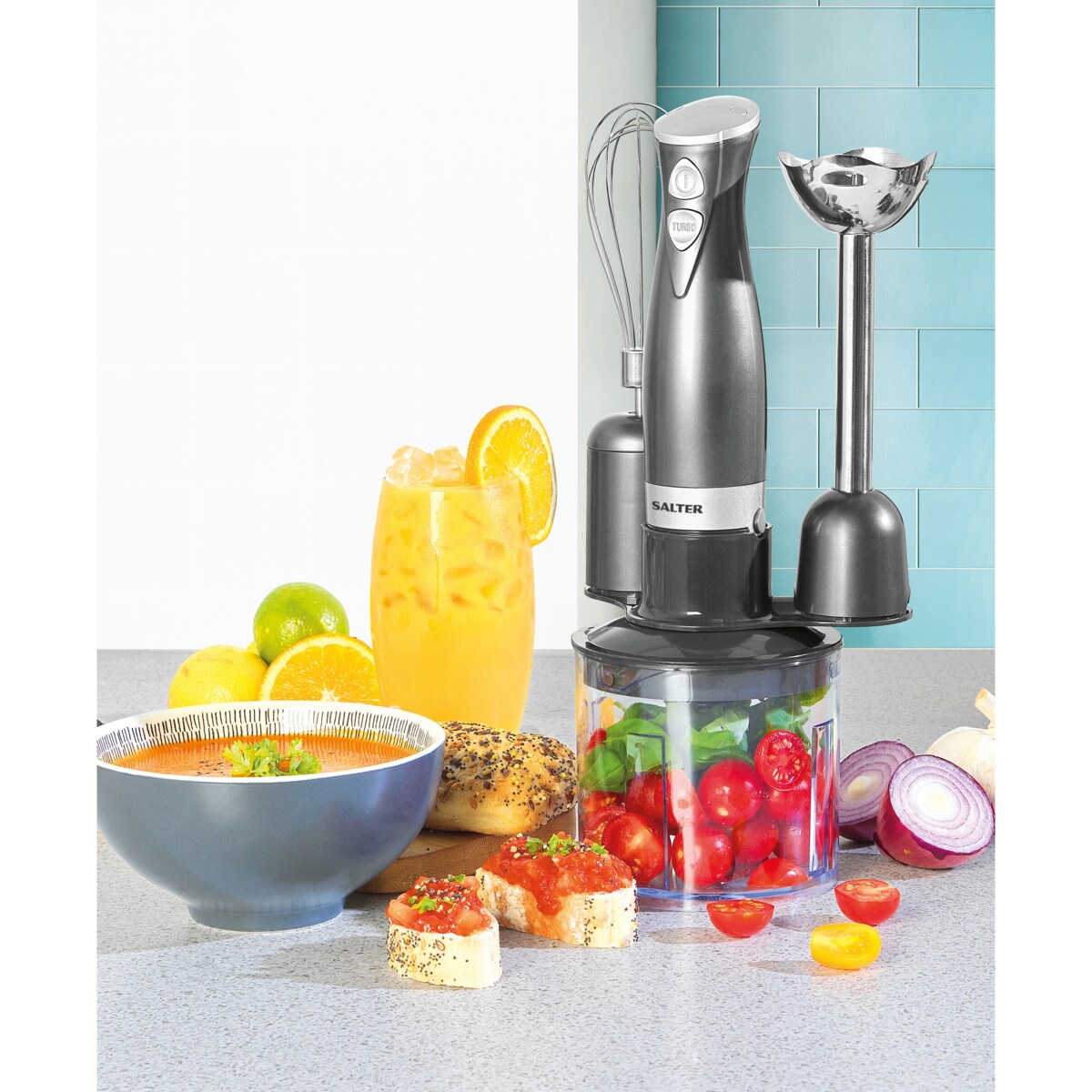 Blender ręczny 350 W SALTER COSMOS 3 w 1, 5 elementów