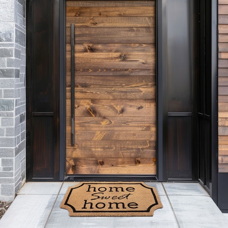 Wycieraczka wejściowa 45x75 cm Home Sweet Home kokosowa pod drzwi