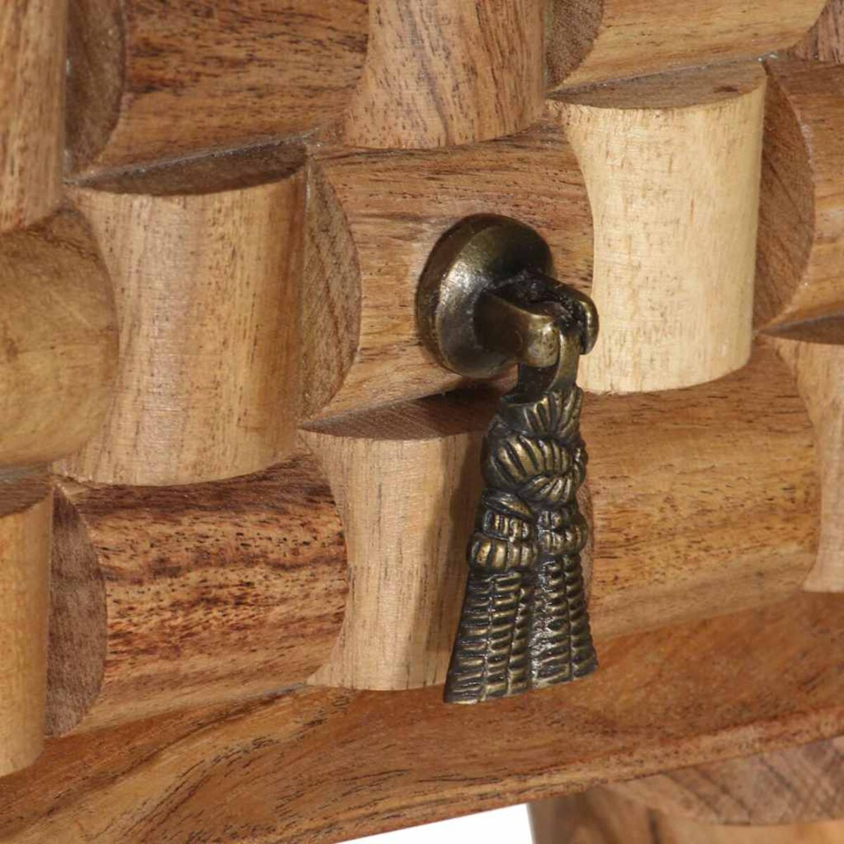 vidaXL Biurko, 110x50x76 cm, lite drewno akacjowe