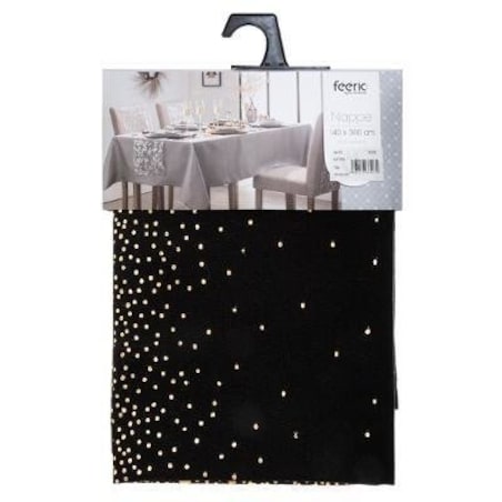 Obrus świąteczny LEOP z elegancką aplikacją, 140 x 360 cm