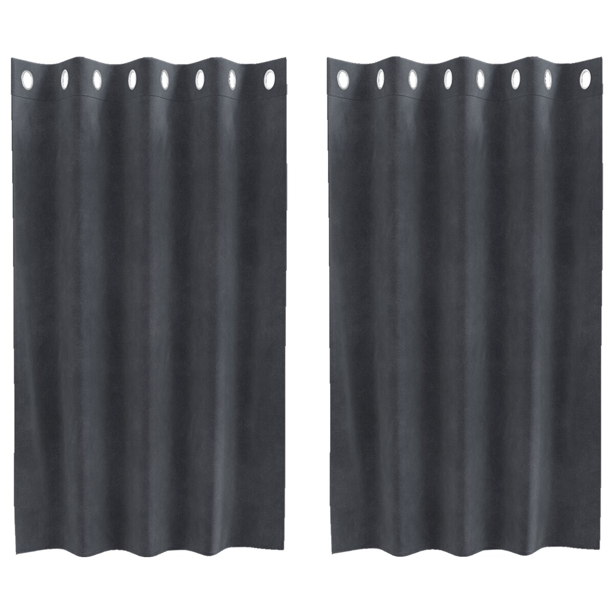 vidaXL Zasłony z zasłonami 2 pcs Jasnoszary 140 x 140 cm Aksamit