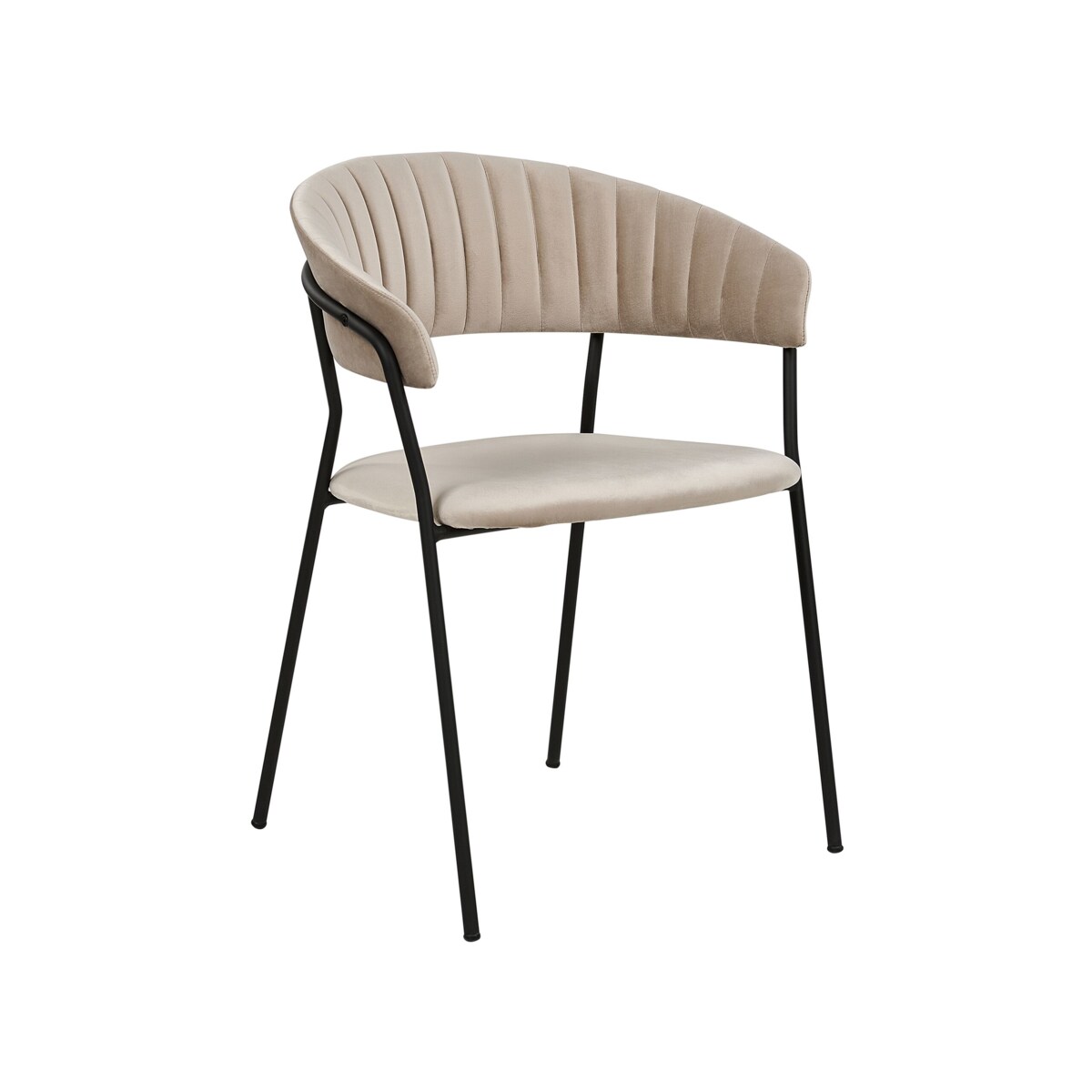 2 krzesła do jadalni welurowe beżowoszare MARIPOSA