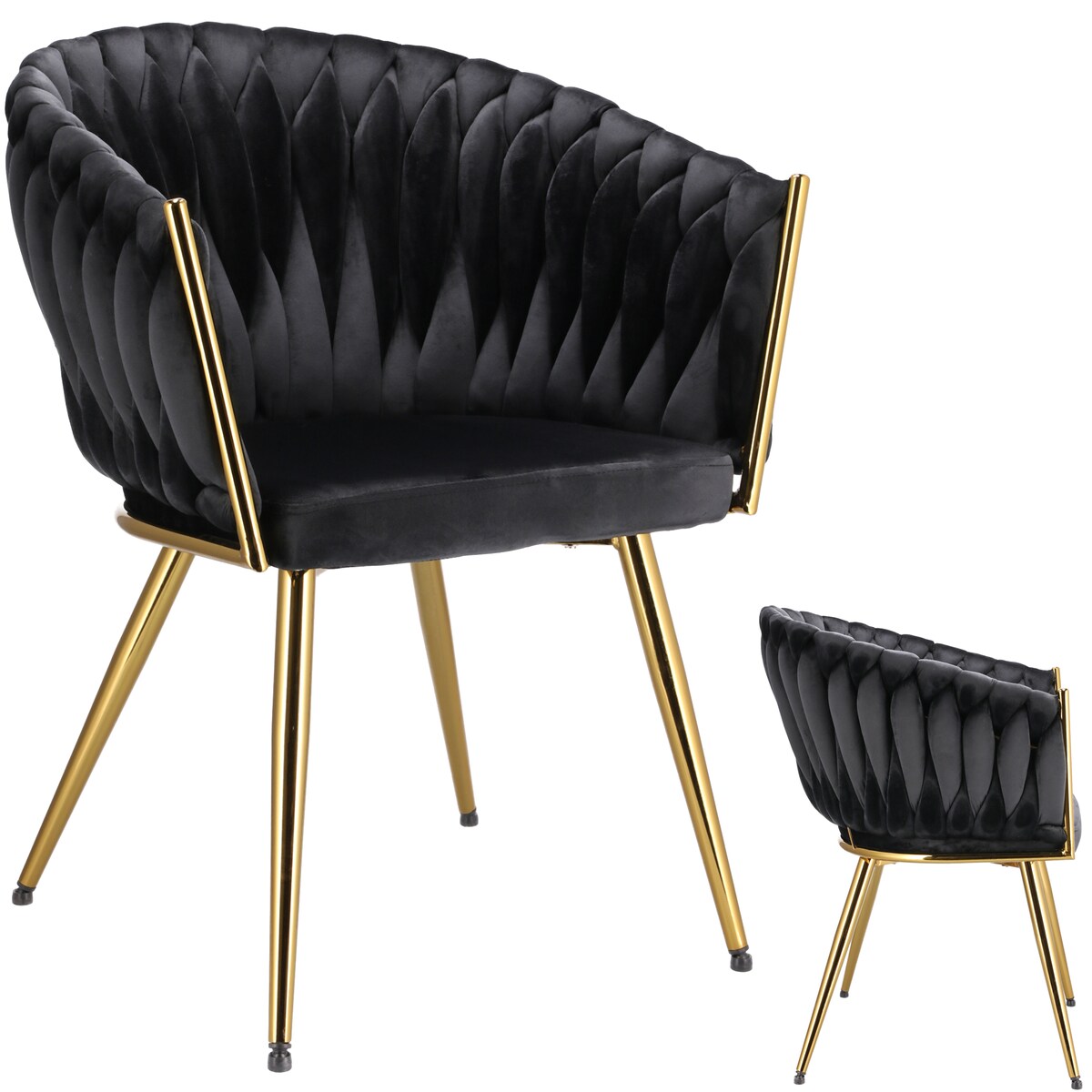 Krzesło MOLTO czarne nogi złote