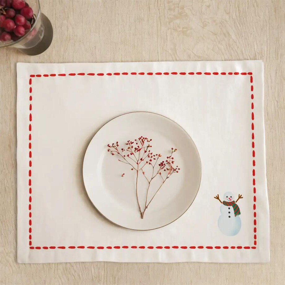 Podkładki świąteczne - Minimalistyczny bałwan