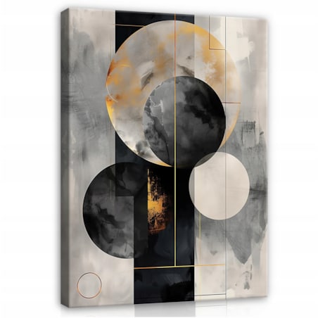 OBRAZ ART DECO ABSTRAKCJA ZŁOTO NA PŁÓTNIE ŚCIANĘ DO SYPIALNI SALONU 40x30