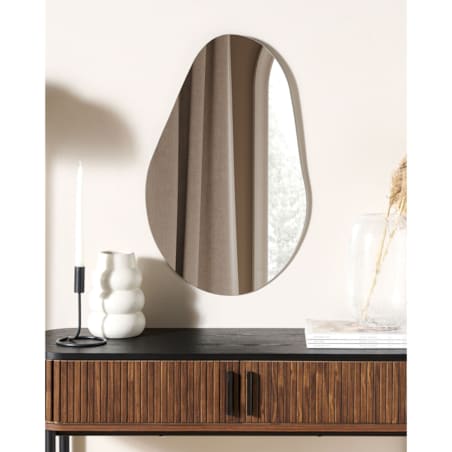 Lustro ścienne AUBAGNE 40 cm 65 cm Srebrny