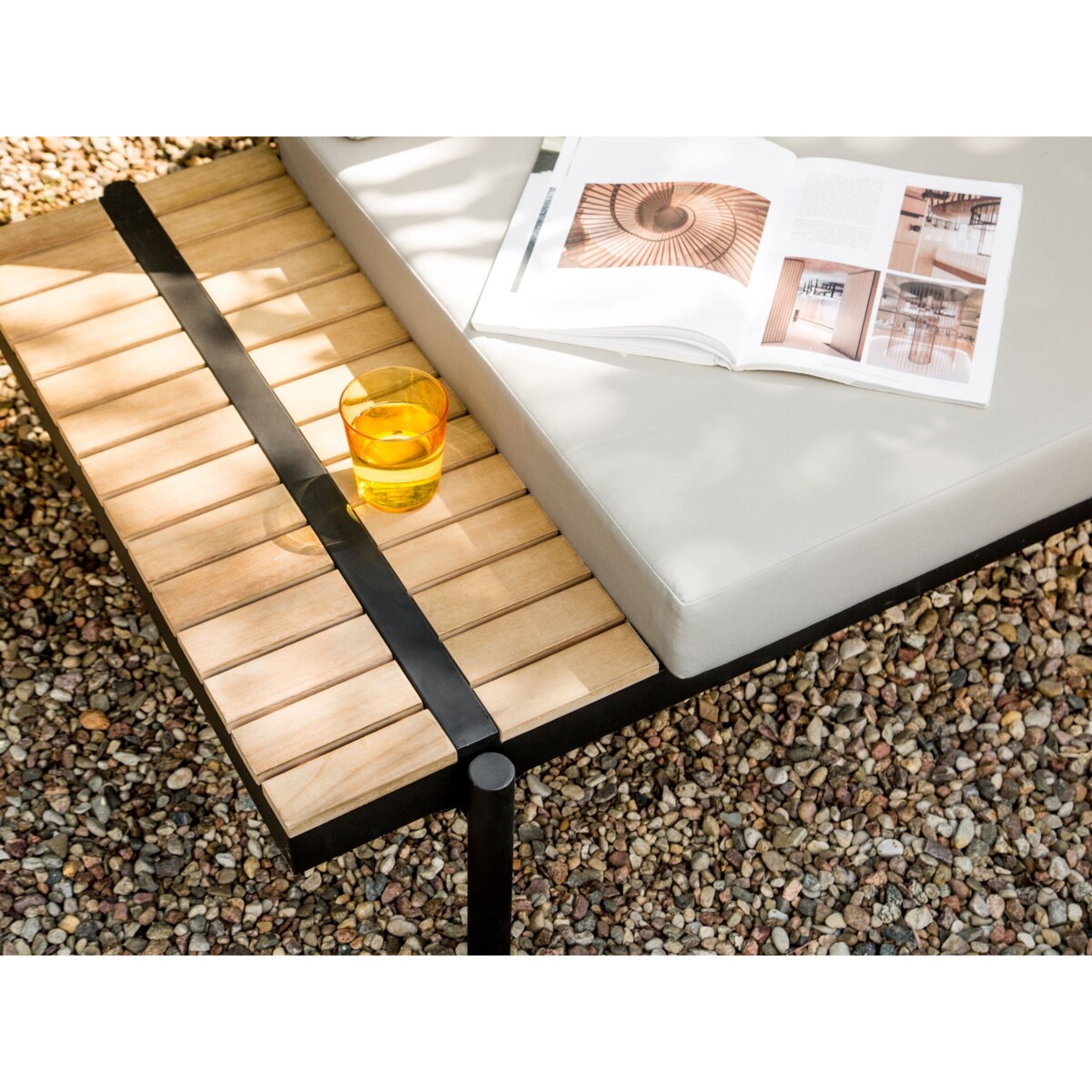 Duży zestaw wypoczynkowy dla 5 osób Drewno eukaliptusowe Złamana biel BELLARIVA