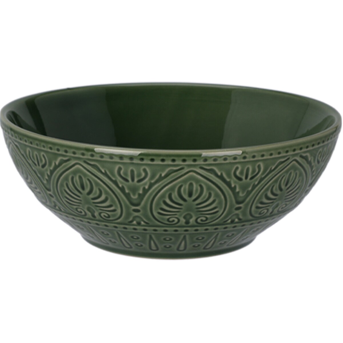 Ceramiczna miska ze żłobionym wzorem, 1060 ml