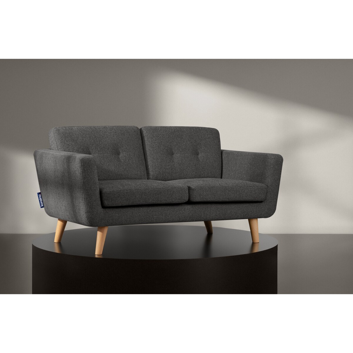 KONSIMO TAGIO II Sofa 2-osobowa, kolor antracyt