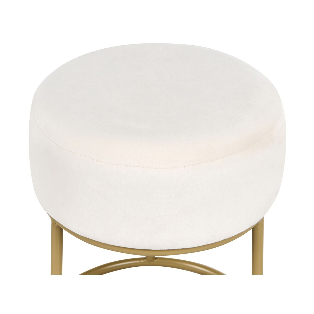 Stołek DELCO Welur Złamana biel