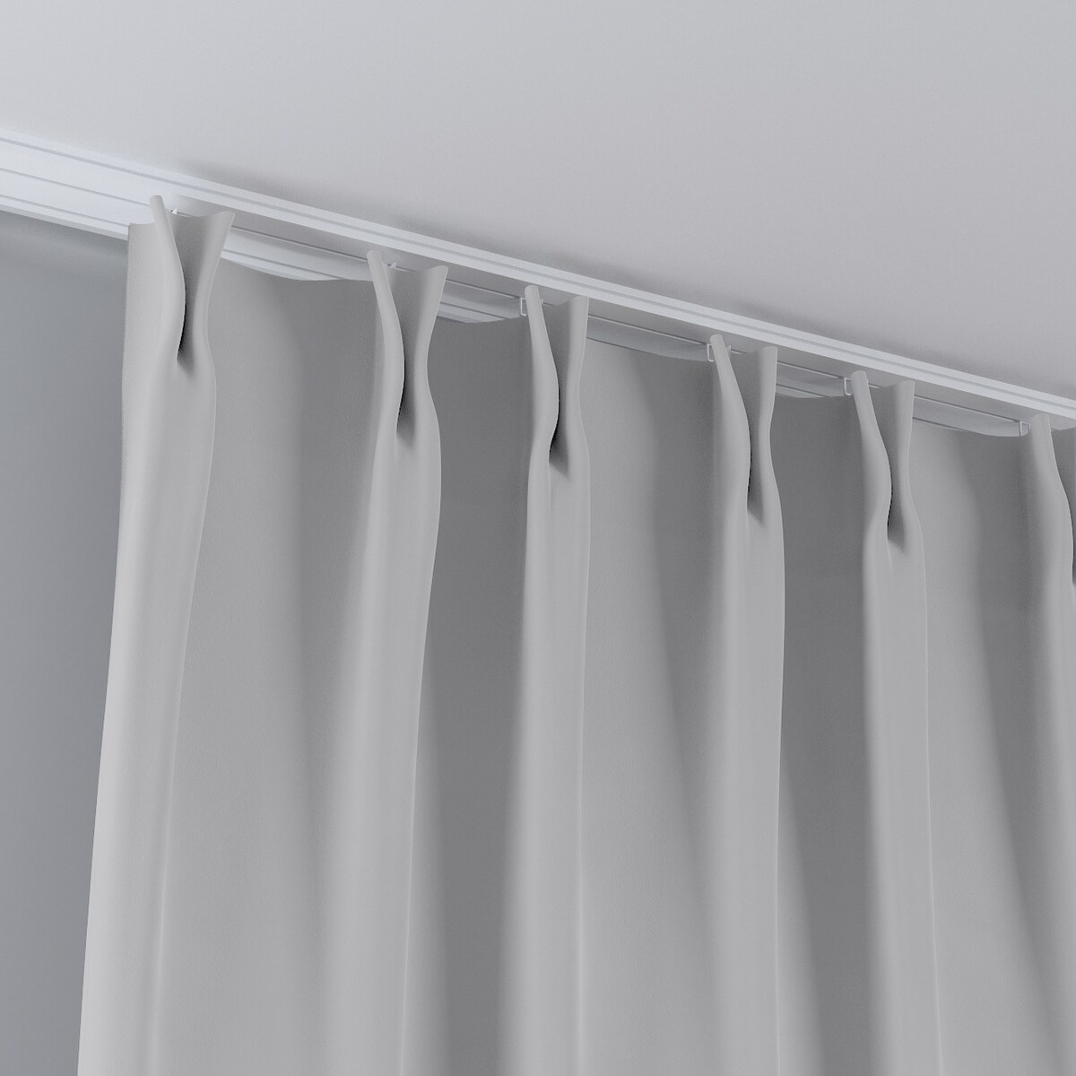 Zasłona na haczykach flex podwójnych 130x245 srebrny