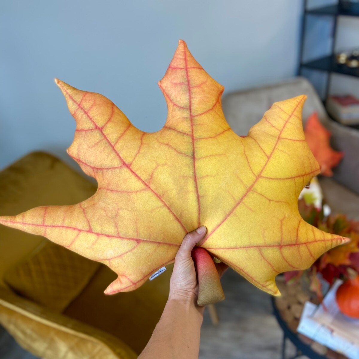 Poduszka jesienna Liść Klonu żółty