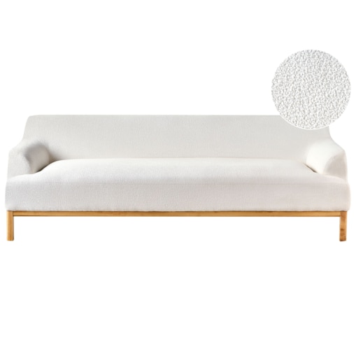 Sofa 3-osobowa boucle złamana biel SOSJO