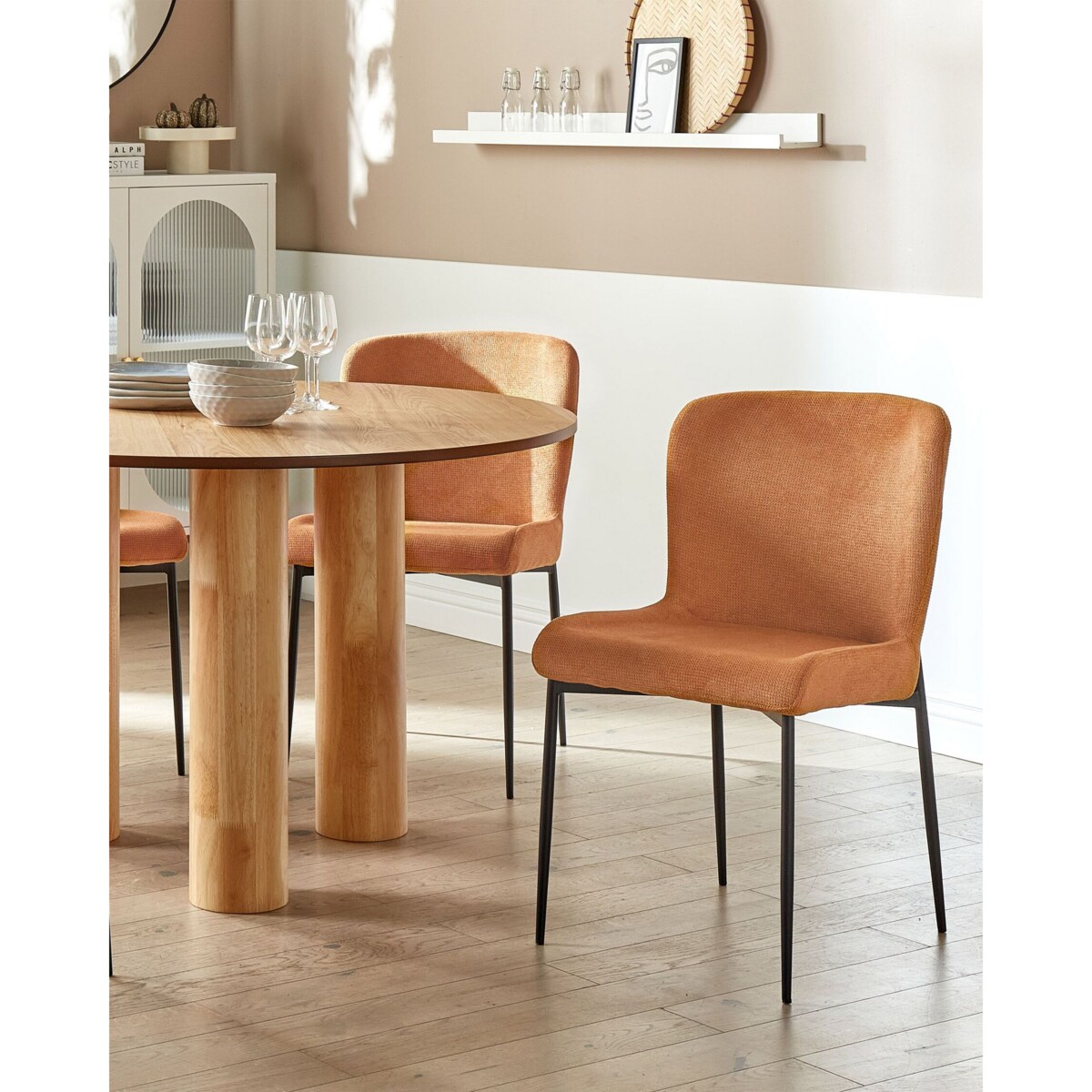 Zestaw 2 krzeseł do jadalni pomarańczowy ADA