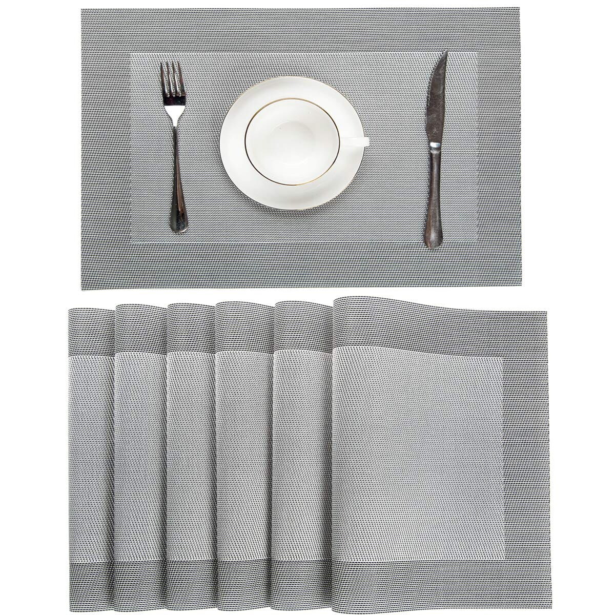 Srebrna Podkładka na Stół Blat pod Naczynia Talerze 35 x 35 latte Kwadratowa