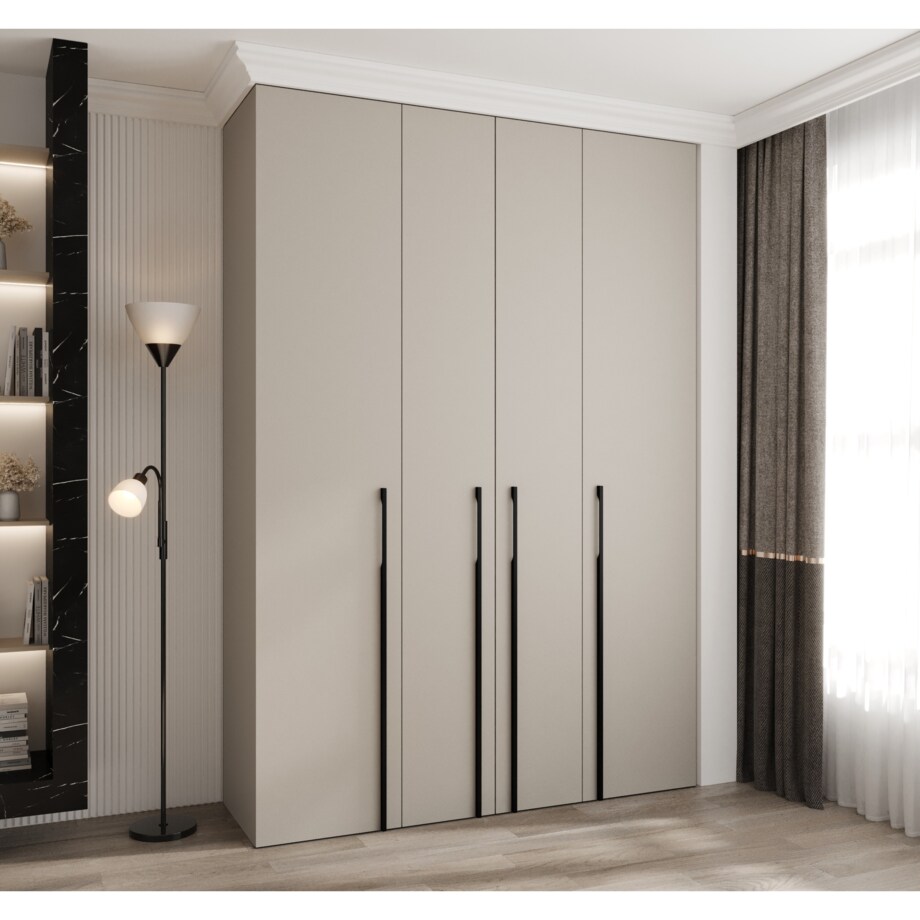 Szafa czterodrzwiowa Como 3 170 gł.50 kaszmir+czarny