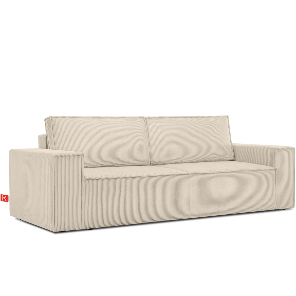 KONSIMO NAPI Sofa 3-osobowa z pojemnikiem pościel, kremowy