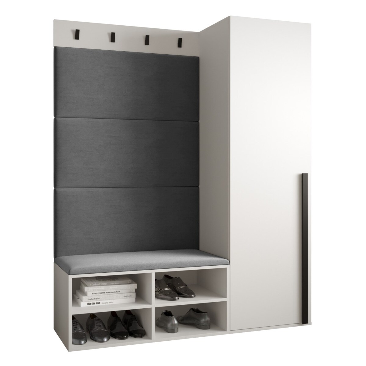 Garderoba do przedpokoju Abiks MIRO 6 biały+manila16