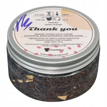 Herbata czarna THANK YOU najlepsza liściasta sypana dla Nauczyciela prezent