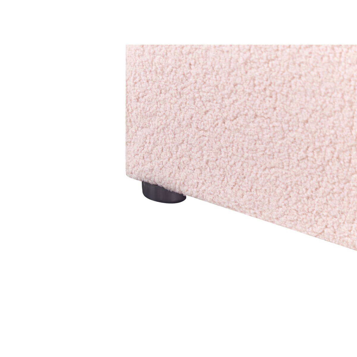 Łóżko z pojemnikiem boucle 90 x 200 cm różowe DINAN