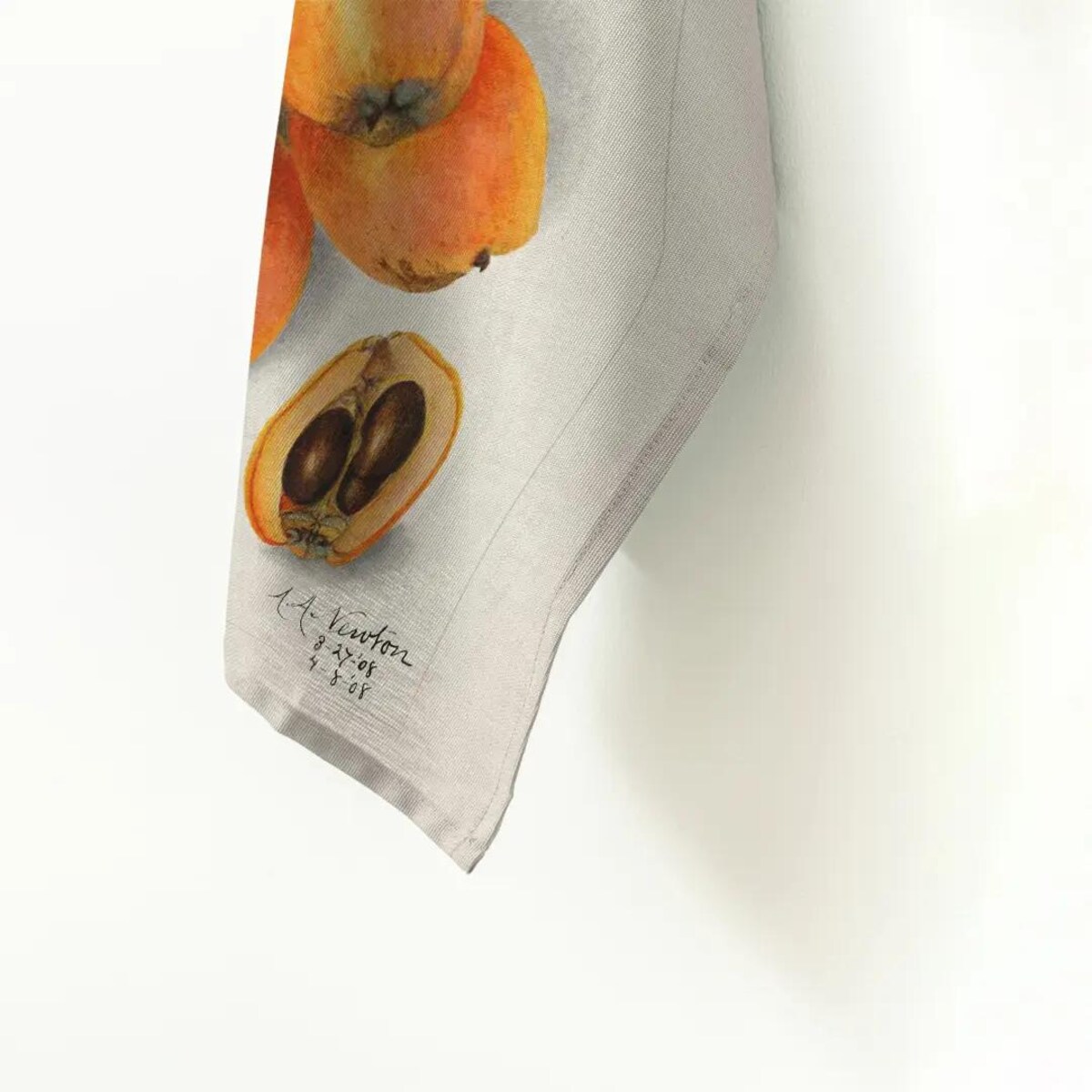 Lniany ręcznik kuchenny - nieśplik japoński