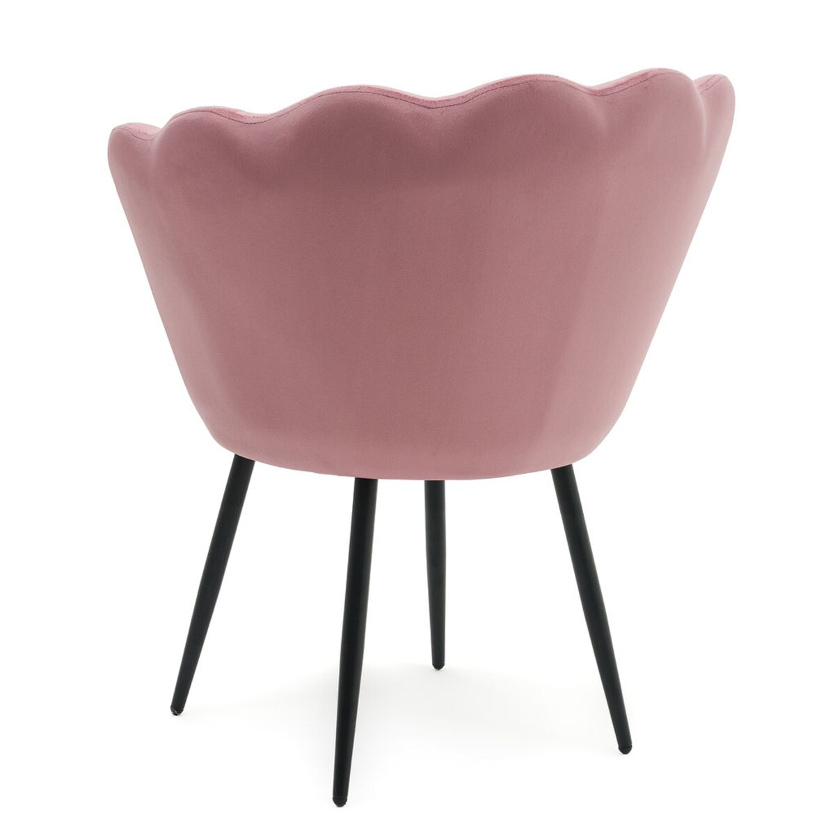 Krzesło tapicerowane różowe do salonu biura SHELL BLACK