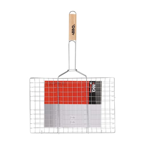 Kratka do grilla z drewnianą rączką