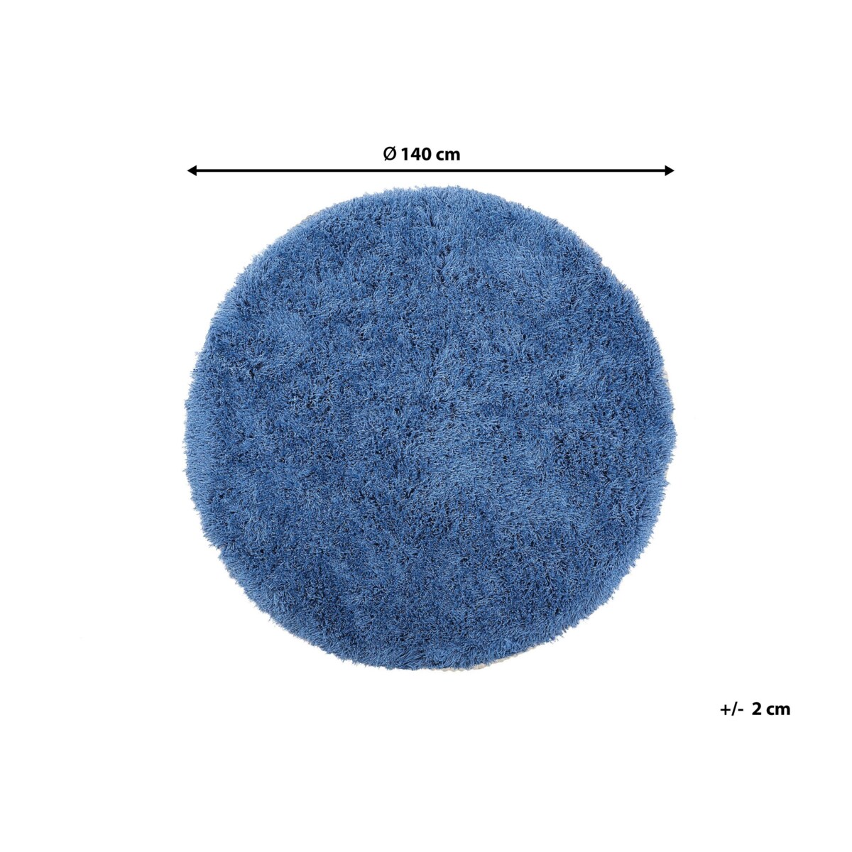 Dywan shaggy okrągły ⌀ 140 cm niebieski CIDE