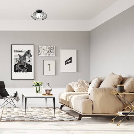 Lampa sufitowa KRONOS MLP4425 druciana do salonu czarna