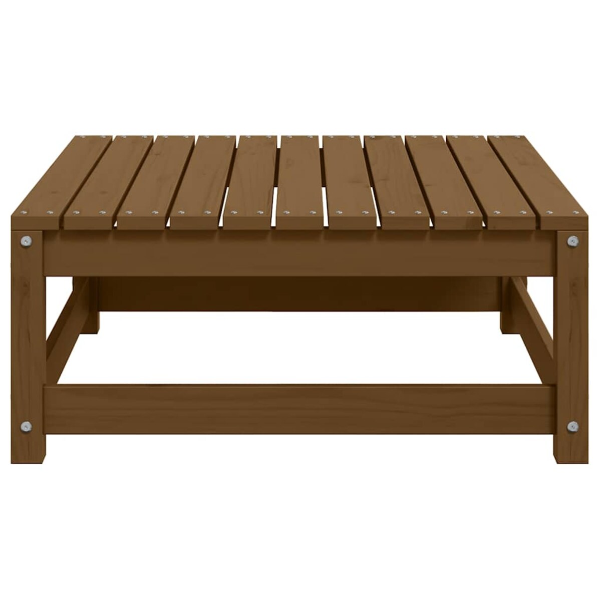 vidaXL Podnóżek ogrodowy z poduszką, miodowy brąz, lite drewno sosnowe