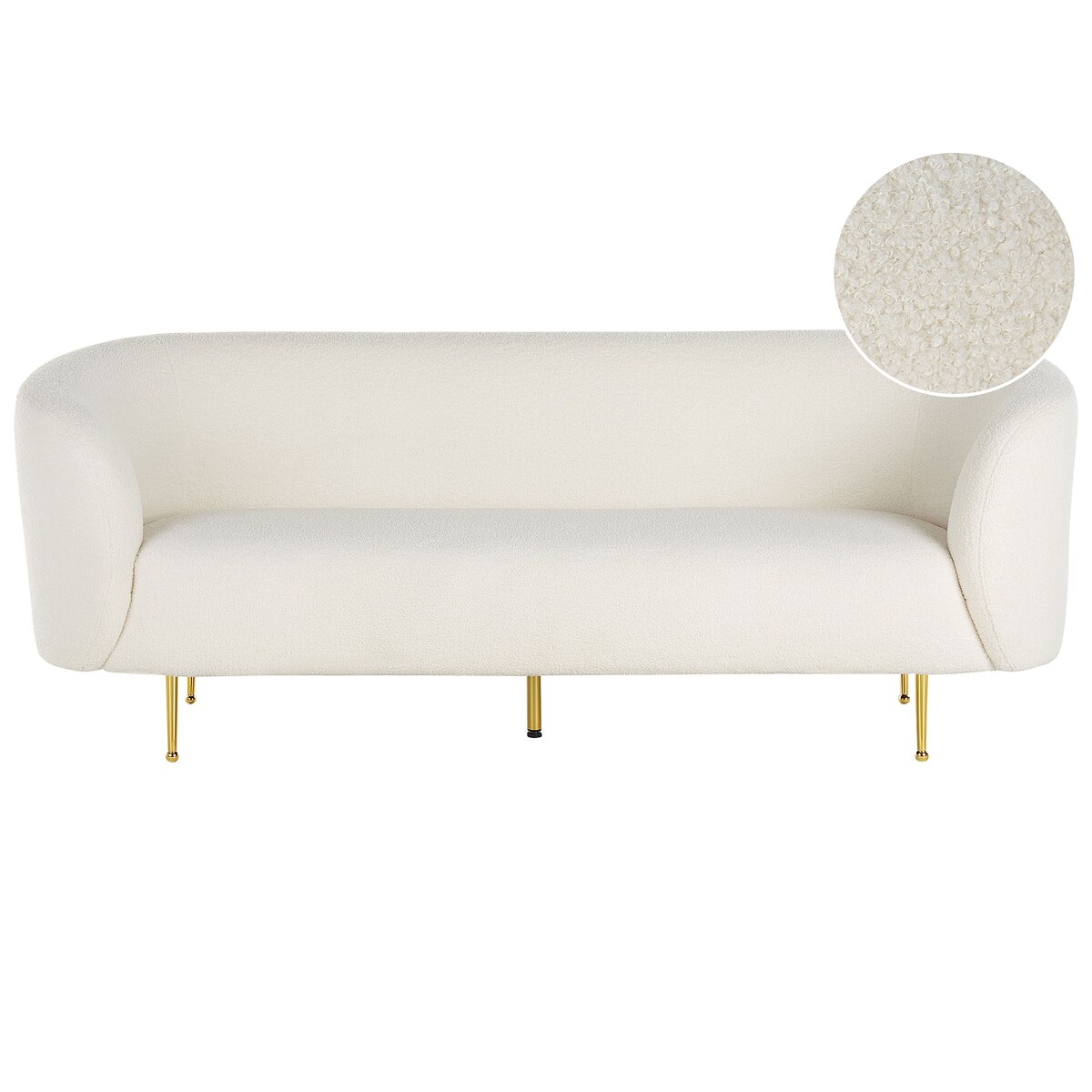 Sofa dla 3 osób LOEN Boucle Biały