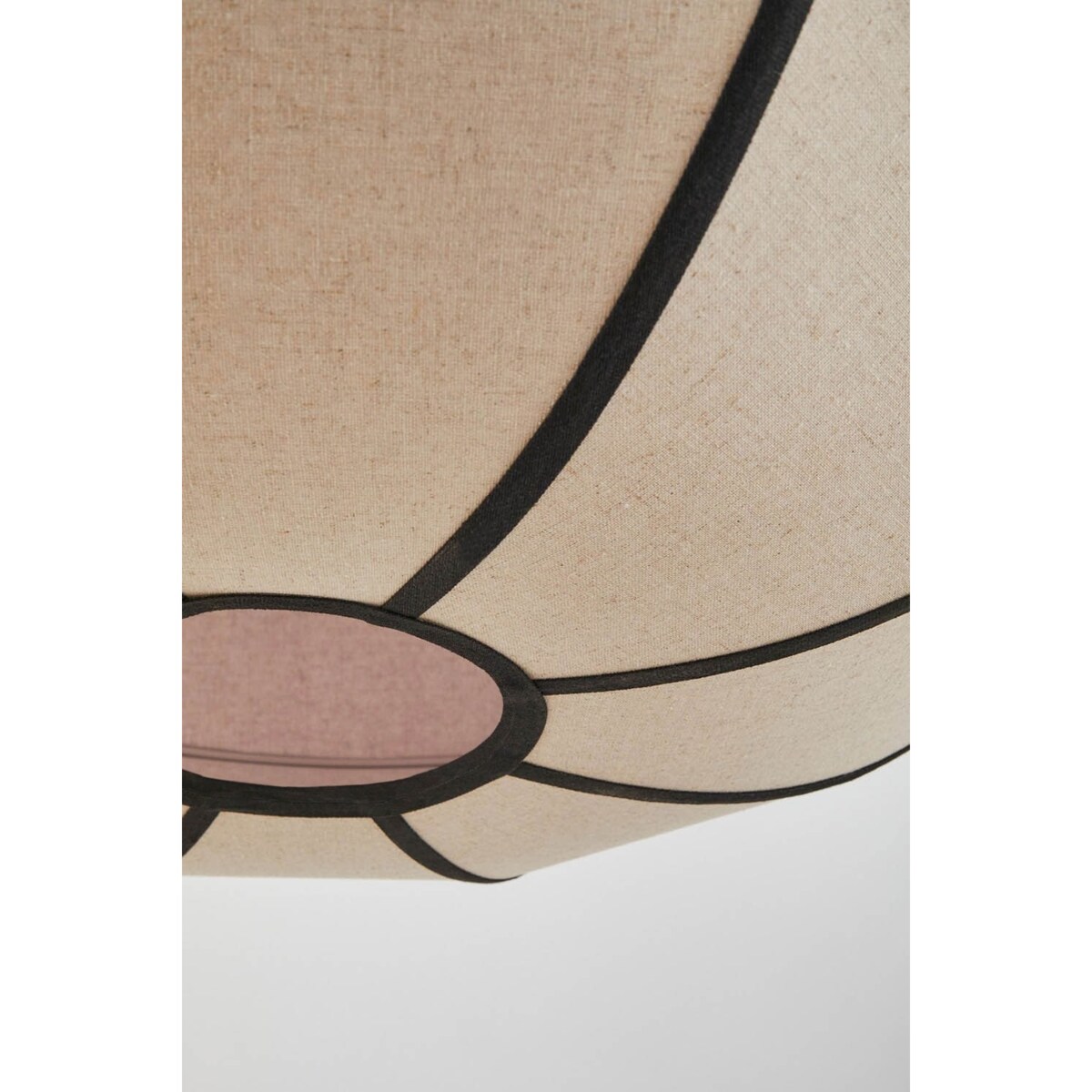 Komplet 2 lamp wiszących lniano-czarnych Patraix