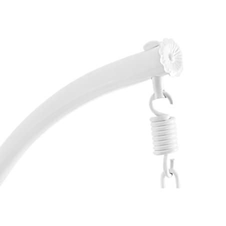 KONSIMO CULLUS Wiszący fotel kokon z technorattanu i pokrowcem, biały