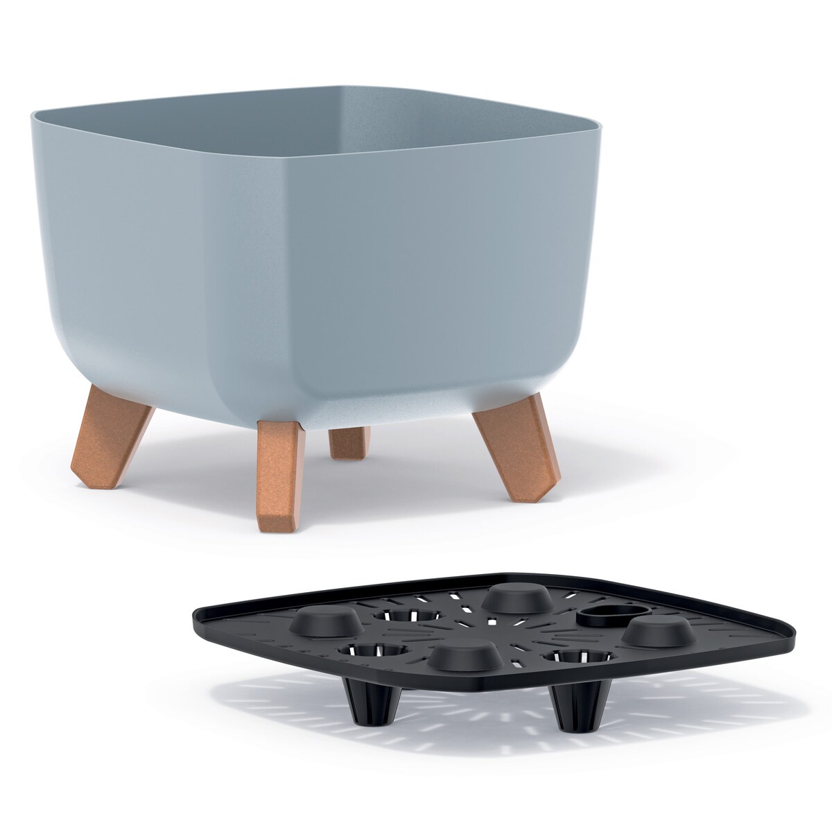 Donica Na Cmentarz Doniczka Na Nóżkach Na Wszystkich Świętych Szara 24 Cm