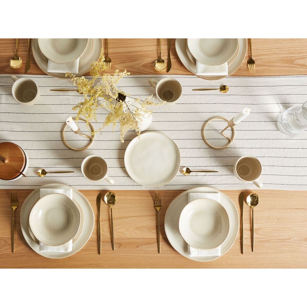 Zastawa stołowa 12-częściowa HOPS Kamionka Jasnobeżowy