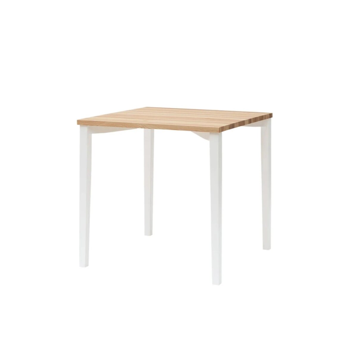 Stół drewniany TRIVENTI 80x80 jesion/biały