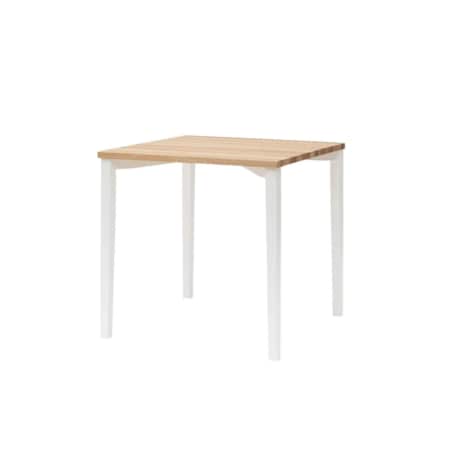Stół drewniany TRIVENTI 80x80 jesion/biały