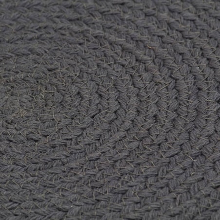 vidaXL Maty na stół, 6 szt., gładkie, ciemnoszare, 38 cm, okrągłe