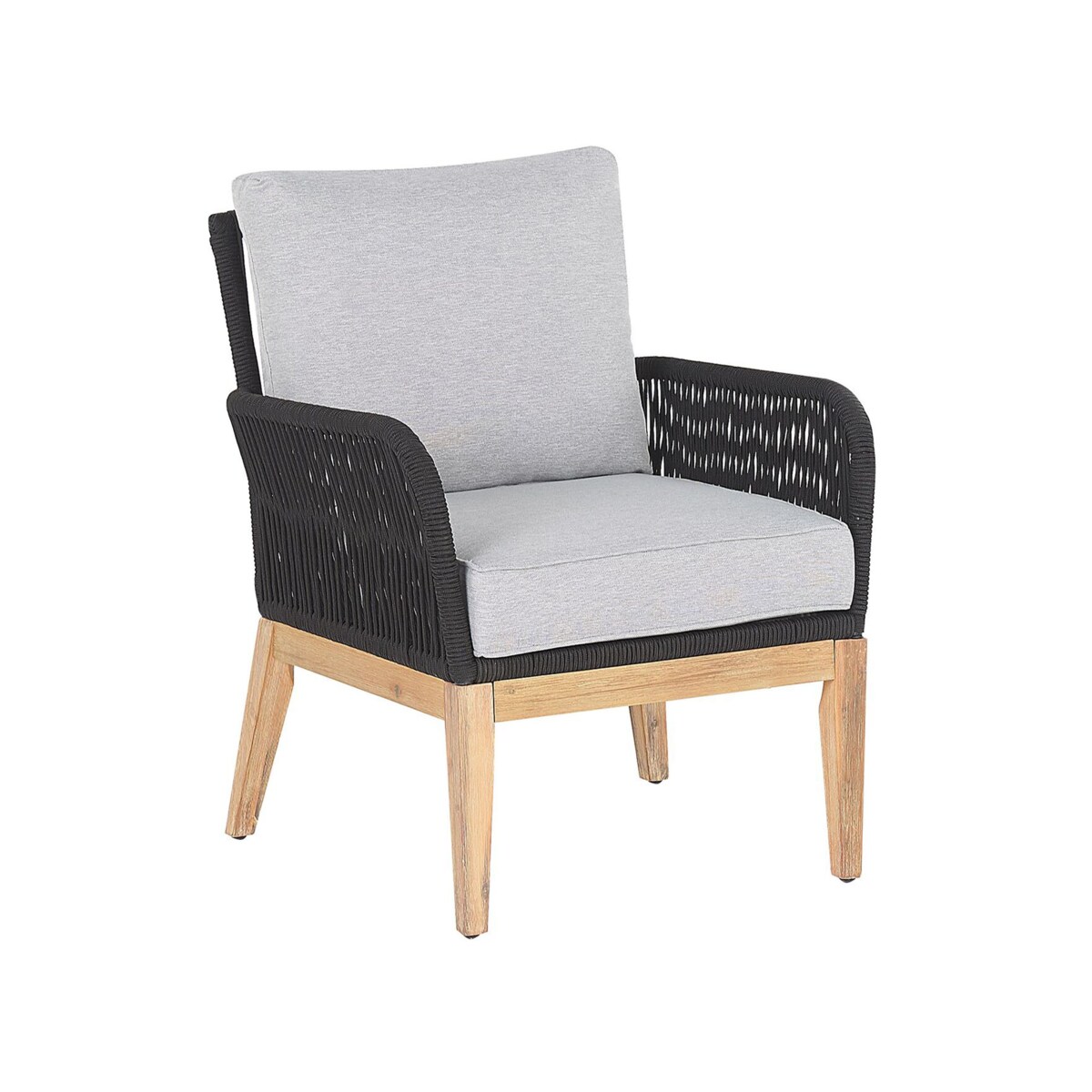 Zestaw ogrodowy ze stolikiem dla 4 osób MERANO Drewno akacjowe Szary