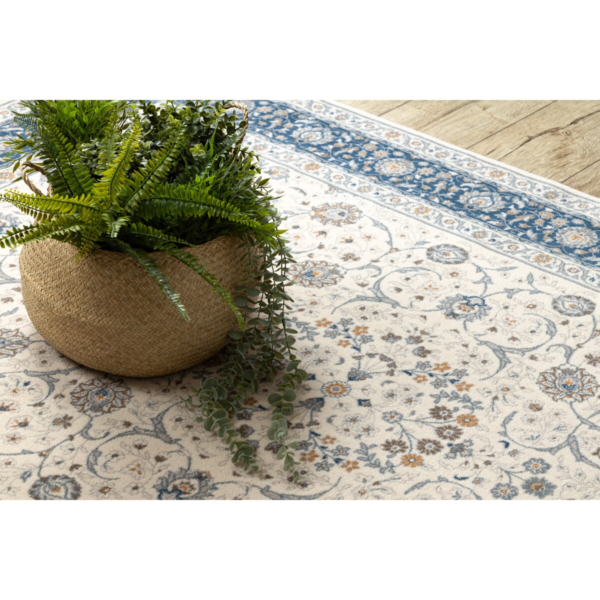 Dywan wełniany NAIN Ornament, ramka 80x150 cm