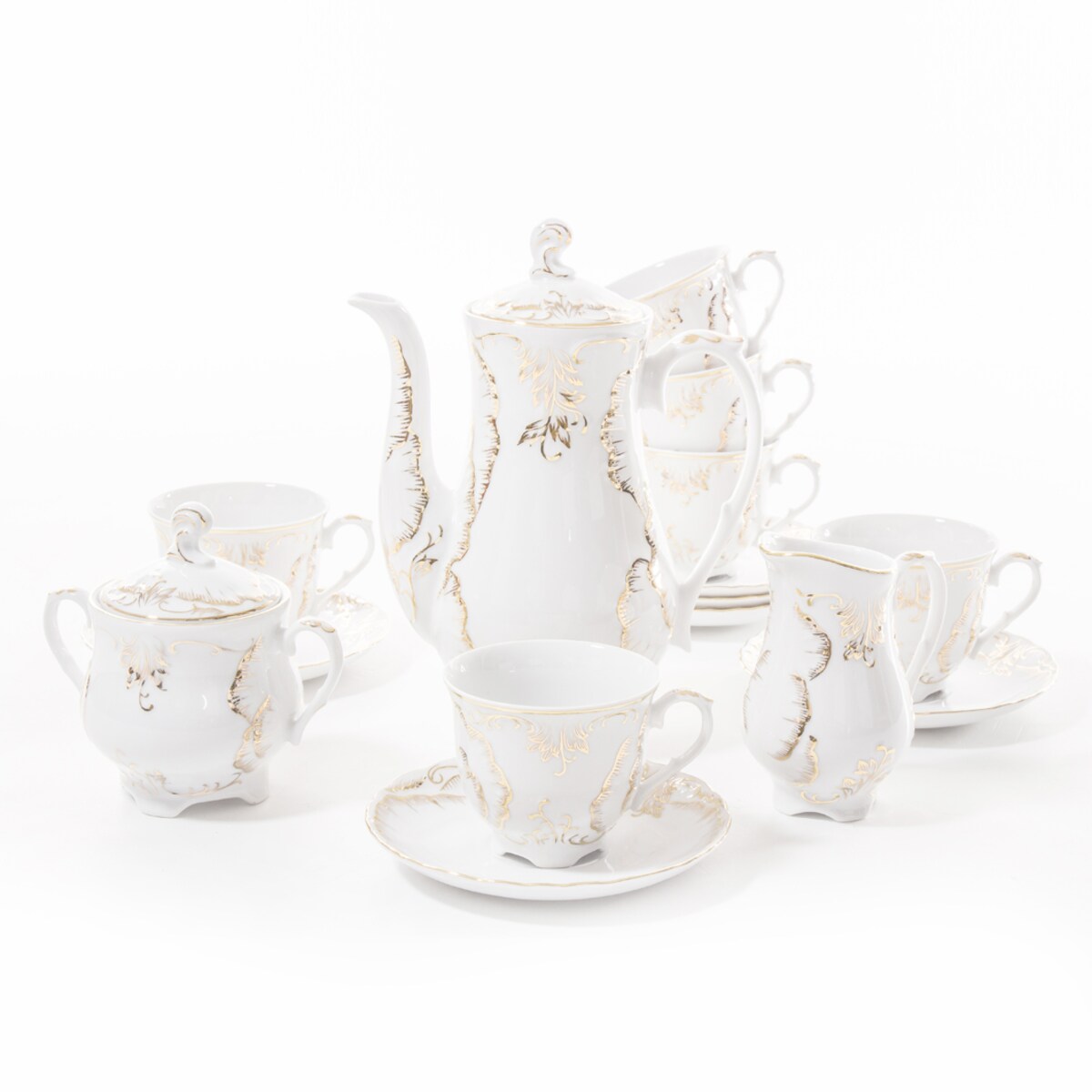 Garnitur do kawy dla 6 osób 15 el. Rococo Anna 7830