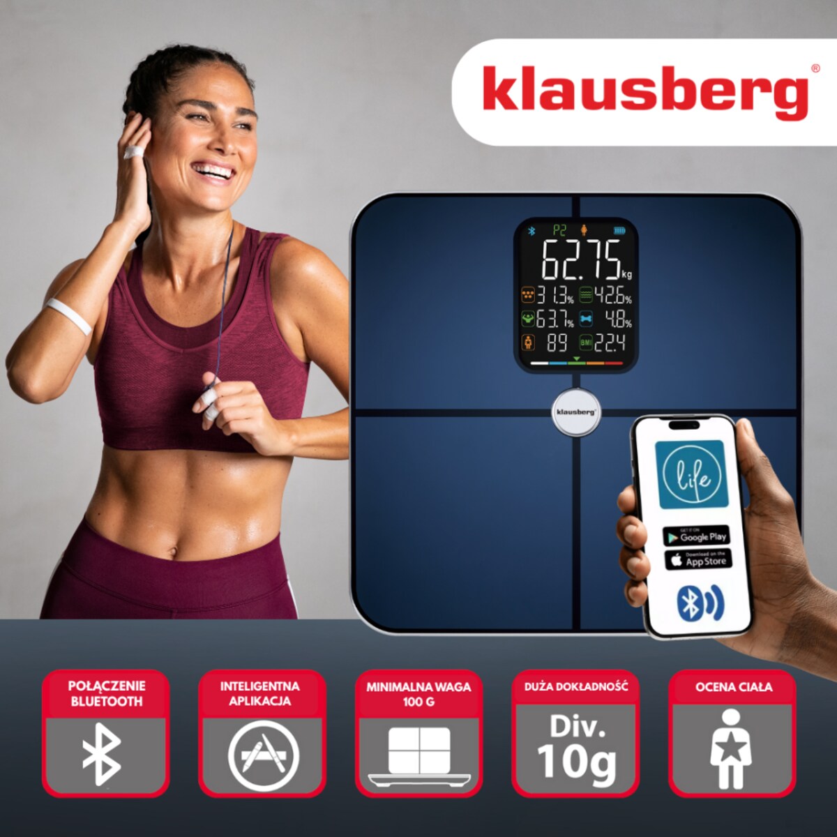 Klausberg analityczna waga łazienkowa 64474