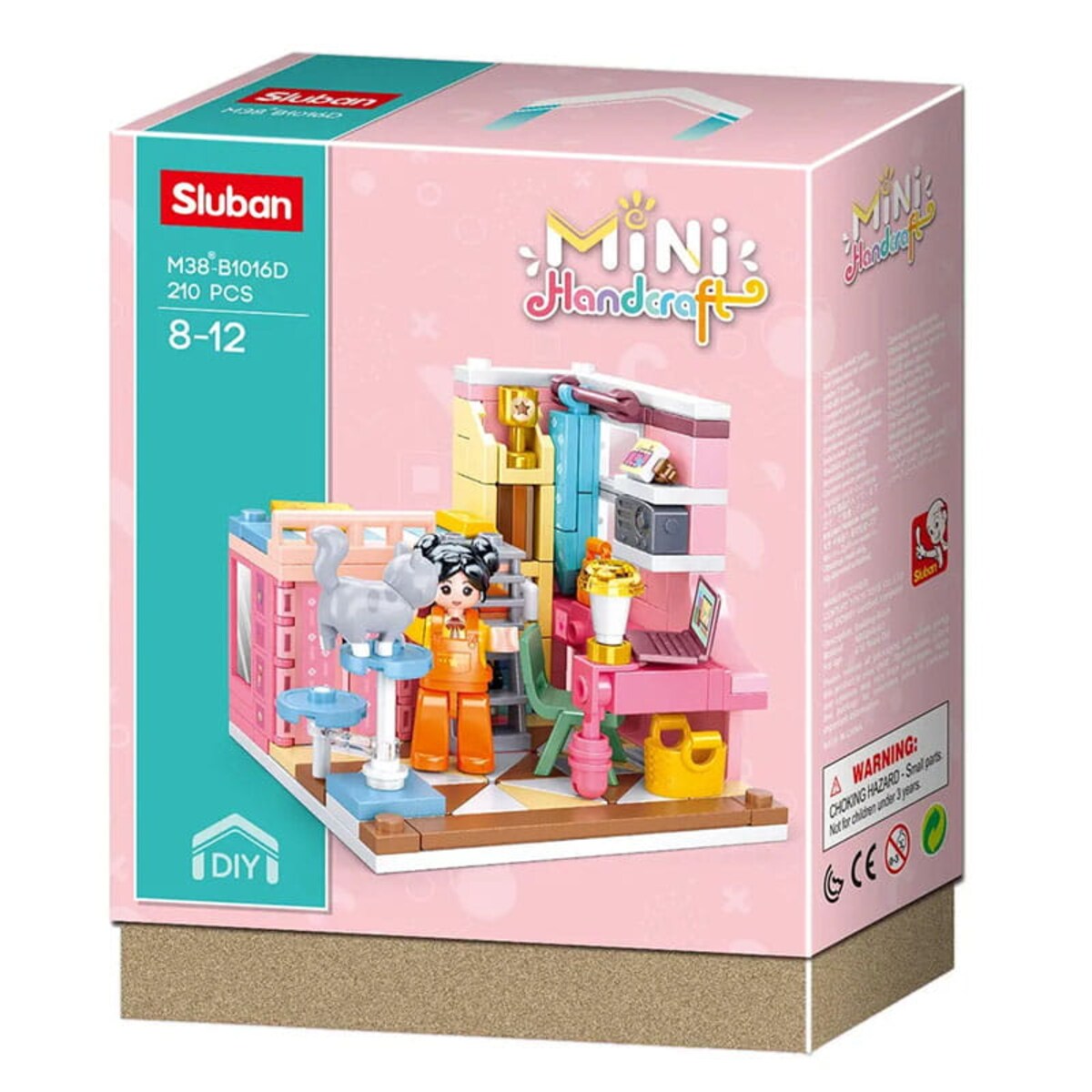 POKOIK UCZNIA - mini pokoik klocki - Sluban - 210 elementów