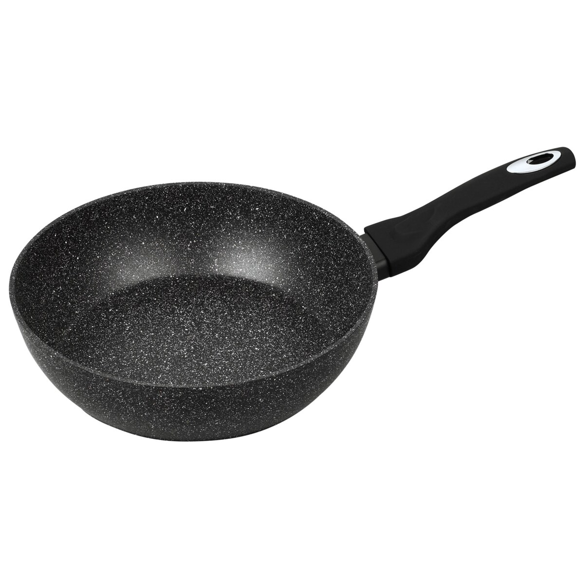 Patelnia granitowa z pokrywką głęboka 24cm indukcja gaz KLAUSBERG Marmo Gold