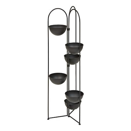 Kwietnik metalowy na 6 doniczek stojący 124x42x38 cm DISCRETO