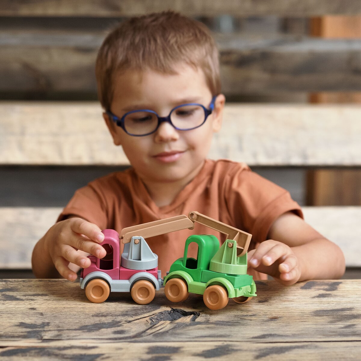 WADER Replay Kid Cars Straż Pożarna i Dźwig Zestaw Auta Dla Dzieci