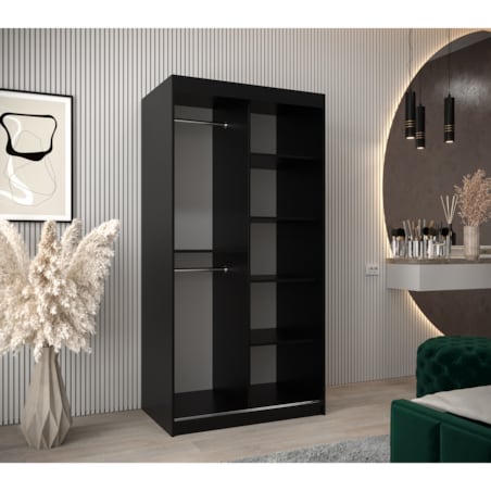 Szafa przesuwna Garderoba DOME 3 100 czarny